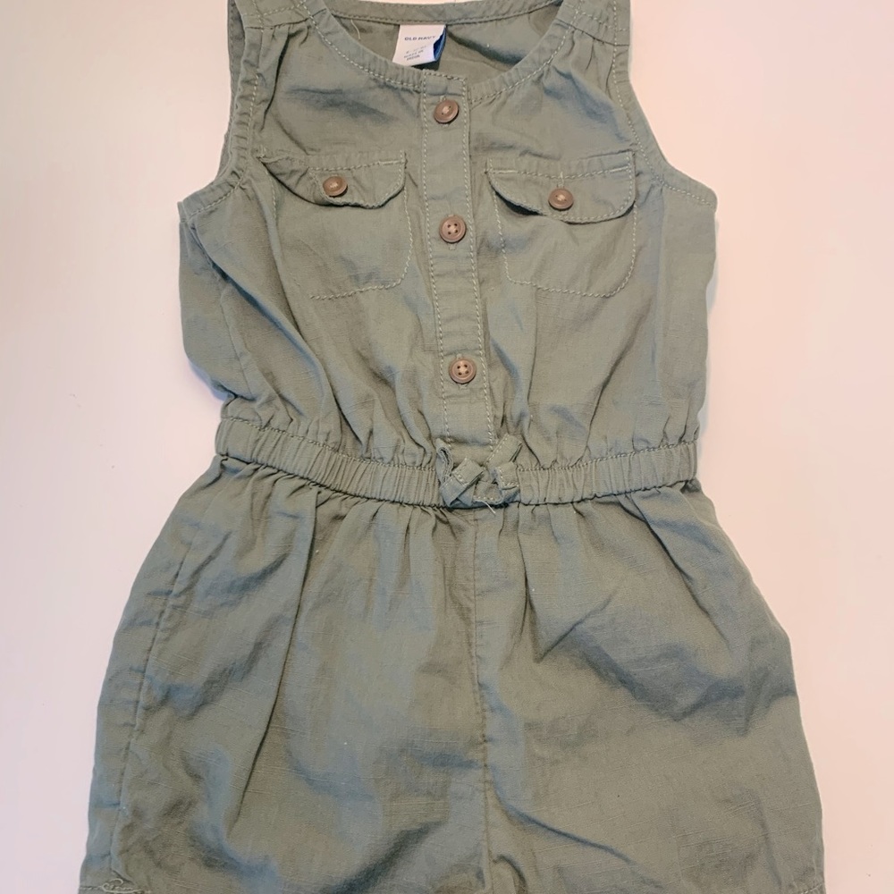 Old Navy olive romper